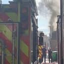 Emergency services were rushed to the scene of a city centre fire this afternoon.