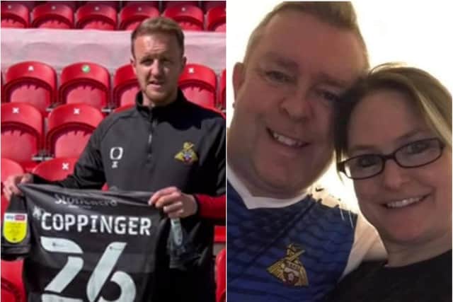 James Coppinger raffled his final Doncaster Rovers away shirt to help raise cash following the death of club stalwart Richard Bailey.