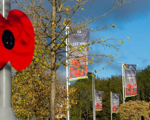 Homebuilder honours Remembrance Day in Doncaster with an array of poppies.
