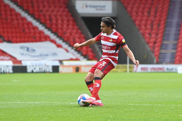 Reece James in action for Doncaster Rovers. Photo: HOWARD ROE, Howard Roe/AHPIX LTD
