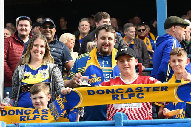 Dons fans pictured at last year's play-off final.