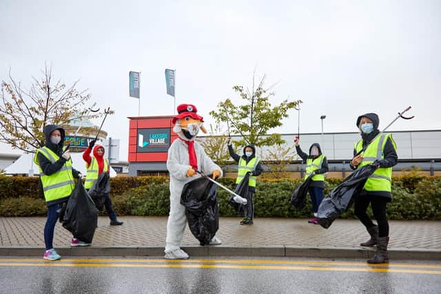 The management team from Lakeside Village are joining with partners from Club Doncaster, the two McDonalds in the area and Visit Doncaster to take part in The Big Lakeside Clean Up.