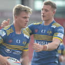 Oliver Greensmith, left, scored twice in the win over Rochdale. Photo: Rob Terrace