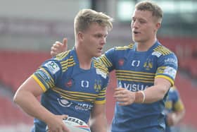 Oliver Greensmith, left, scored twice in the win over Rochdale. Photo: Rob Terrace