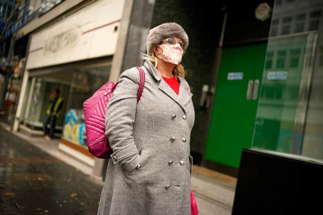 Shoppers wear face masks in Sheffield (Photo by Christopher Furlong/Getty Images)