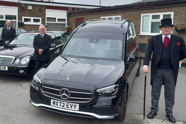 The team with the fleet at J Steadmans Funeral Directors
