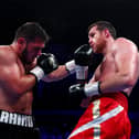 Dave Allen battles with David Price during a punishing WBA continental heavyweight title fight last year. Photo: Dan Istitene/Getty Images