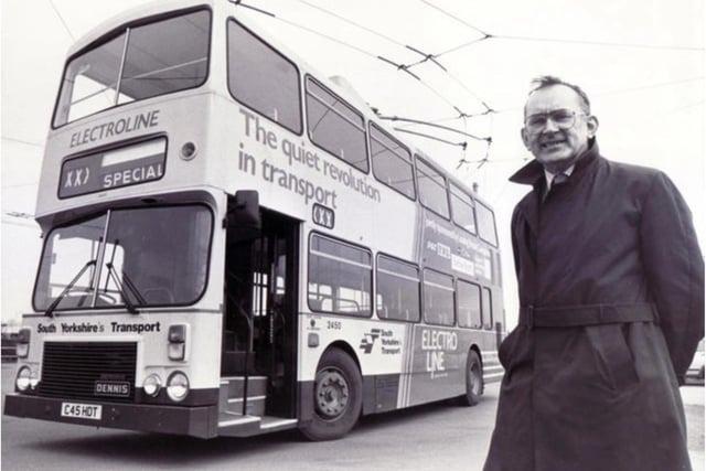 Electroline was an experimental electricity powered bus, with trials taking place along the Straight Mile in the 1980s - but the idea never took off.
