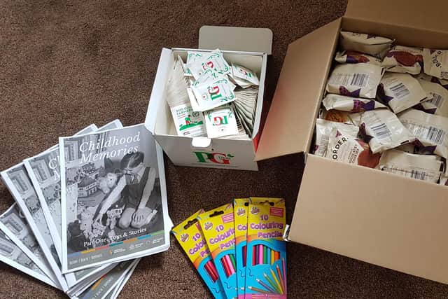 Activity packs were sent out to help vulnerable people.