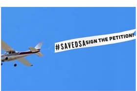 A campaign has been launched to fly a plane across South Yorkshire urging people to save Doncaster Sheffield Airport.