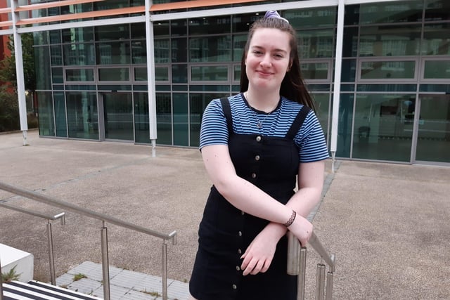 Stephanie Allen, 19, from Sunderland College achieved a grade A in politics, B in history and B in law.