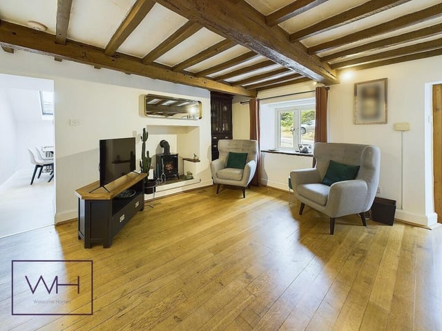 Modern meets traditional within the home's comfortable interior.