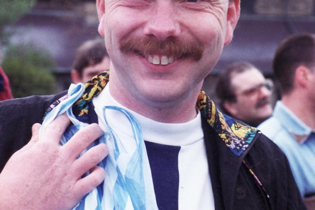 Owls fan Glen Colley is all set for a day out at Wembley to watch his side play Arsenal in the League Cup final in April 1993.