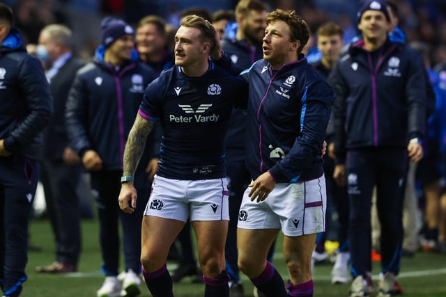 Man-of-the-match performance from the Edinburgh man, right, was capped off by his sixth try for his country. Tireless. 9