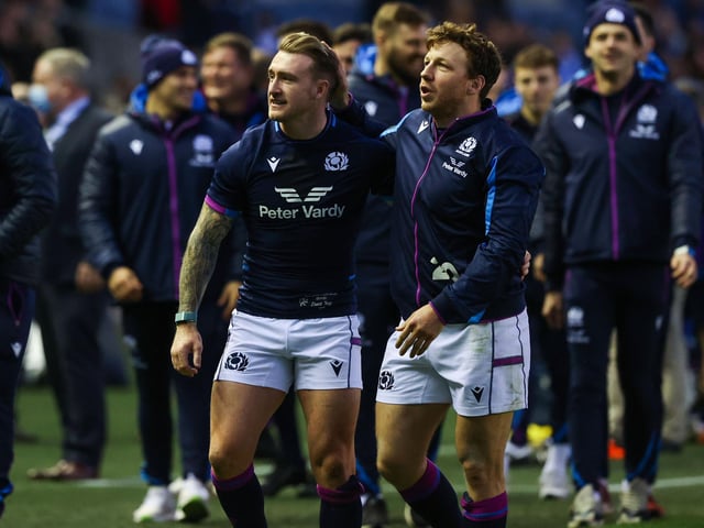Man-of-the-match performance from the Edinburgh man, right, was capped off by his sixth try for his country. Tireless. 9
