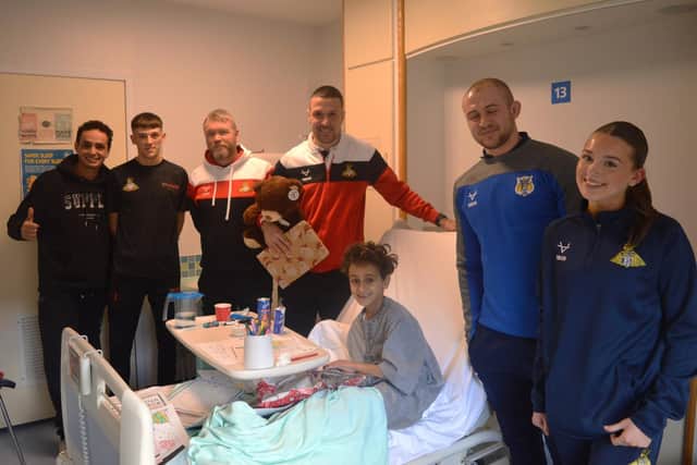 Young patients got the chance to meet their sporting heroes.