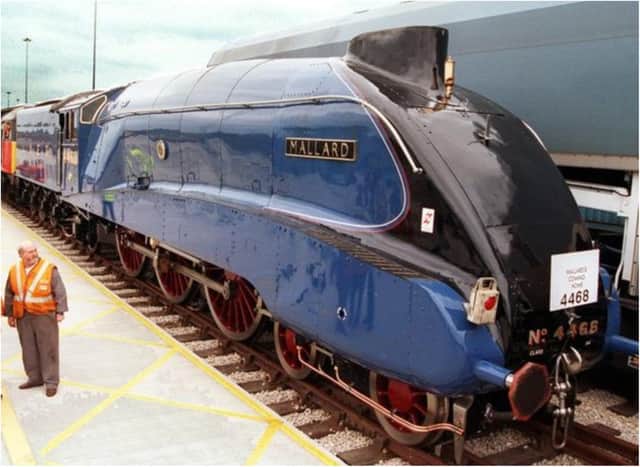 Record breaking Doncaster steam loco Mallard.