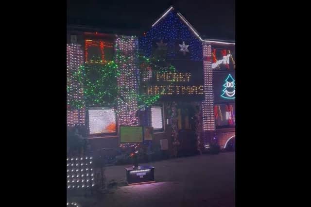The spectacular Christmas lights display in Newhall Road.