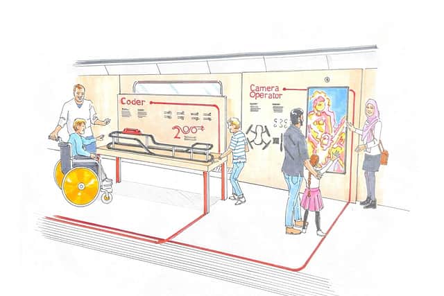 Artist impression of Inspiration carriage Your Railway Future.