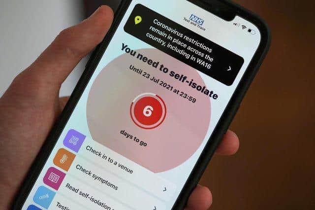 The NHS Covid app.