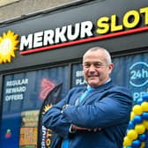 Warm welcome in Doncaster - Nigel Wiseman outside Merkur's new £200k gaming centre