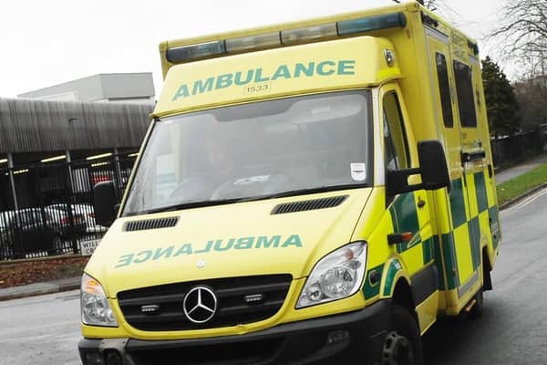 Two people were rushed to hospital following the crash