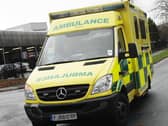 Two people were rushed to hospital following the crash