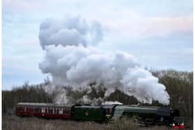 The Flying Scotsman steamed through Doncaster yesterday. (Photo: Brian Callery).