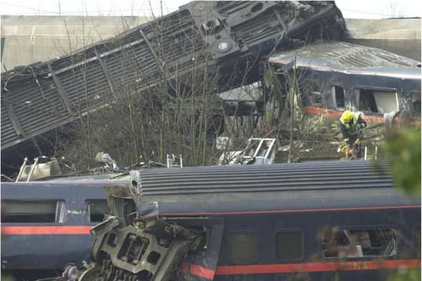 The aftermath of the Great Heck rail tragedy.