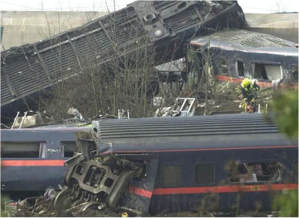 The aftermath of the Great Heck rail tragedy.