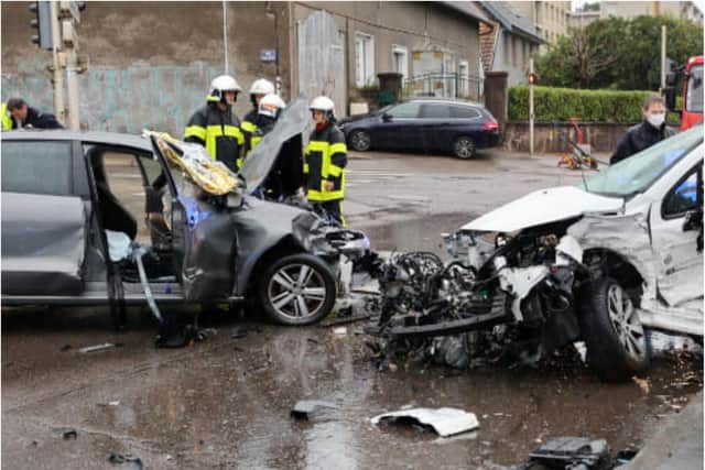 The photo being shared in Doncaster relates to a fatal road crash in France last year.  Photo:  ER /Arnaud CASTAGNÉ