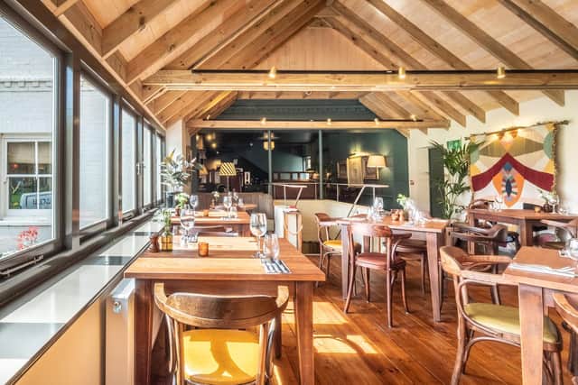 The rustic ambiance of The Packhorse's bar and restaurant