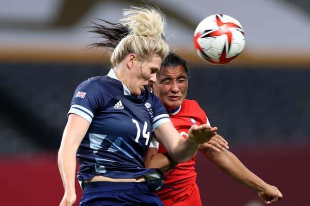 Millie Bright in action against Chile. Photo by Masashi Hara/Getty Images