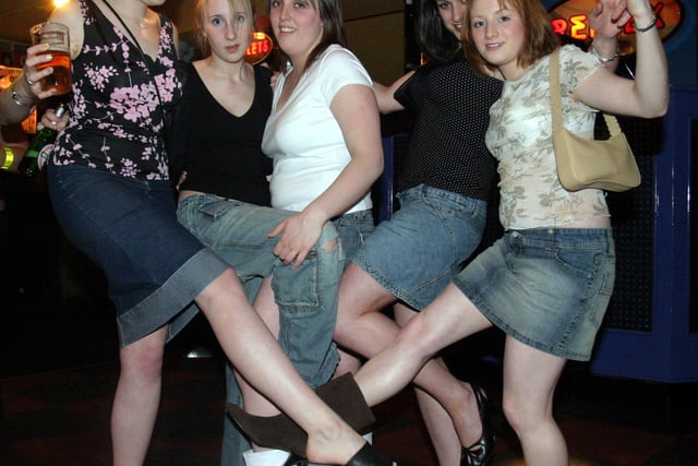 Julie, Jess, Fran, Rachel, Keely in 2003