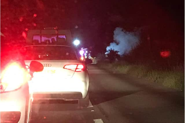 Emergency services dealt with a collision in Cantley, Doncaster, last night