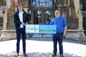 The charity receives the donation from Amazon