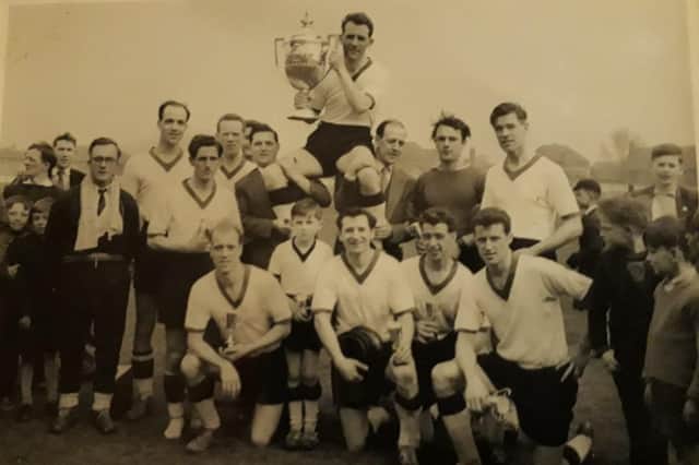 Ford United celebrate winning the Montagu Cup in 1960.