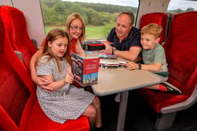 Family onboard LNER Azuma