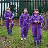 Year Six children pictured in the Forest School. Picture: NDFP-26-01-21-OutwoodWoodlands 2-NMSY