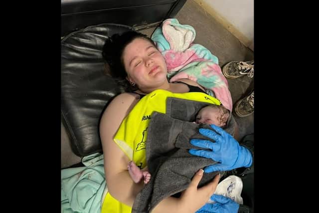 17-year-old Shannon gave birth to baby Jackson Darren Deane in an office at Doncaster Moto Parc during a bike race meeting.