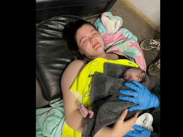 17-year-old Shannon gave birth to baby Jackson Darren Deane in an office at Doncaster Moto Parc during a bike race meeting.