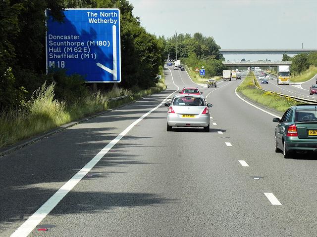 Approaching junction 35