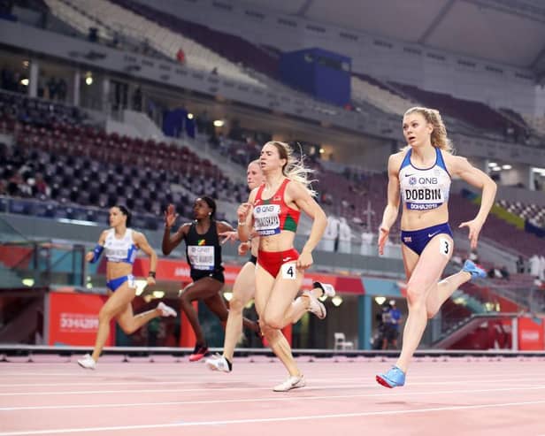 Beth Dobbin in action at the 2019 World Athletics Championships in Doha, Qatar. Photo by Christian Petersen/Getty Images