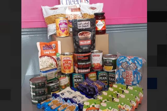 An example of the food parcels Doncaster Council is putting up for the schools it runs through its caterers