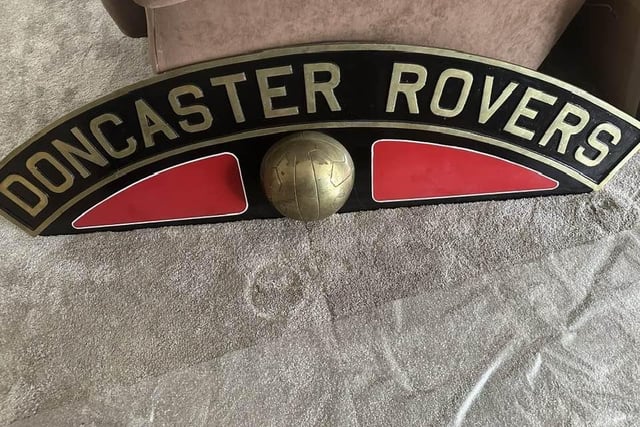 Ryan is selling a replica of the steam engine nameplate that hung inside the players' and officials entrance at Belle Vue, the club’s old stadium.