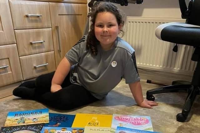 Edith, Ernie's big sister, with a child bereavement pack