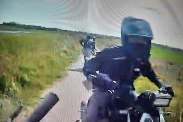 Video: Dramatic moment off-road biker tries to ram police in Doncaster