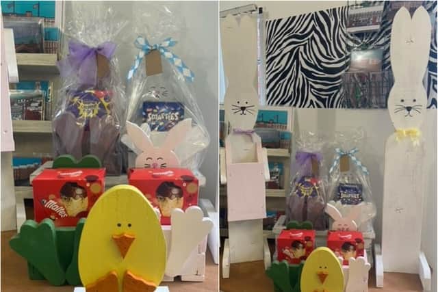 Handcrafted Easter gifts have been put on sale.