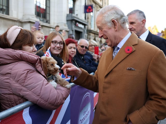 King Charles III greets people as he visits the Mansion House in Doncaster during an official visit to Yorkshire on November 9, 2022. (Photo by Molly Darlington - WPA Pool/Getty Images)