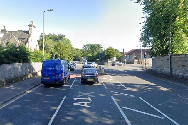 Four way temporary traffic lights at Duddingston Road/Milton Road West for network upgrades.